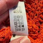 ZARA  Women's Orange Open Knit Cropped Sweater Top Size M Photo 10