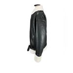 OW Collection STOCKHOLM JACKET Faux Leather Shearling Lined Biker Black M Size M Photo 3