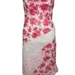 Jessica Simpson Romantic Whimsygoth Y2K Midi Floral Lace Mixed Pattern Asymmetrical Dress NWOT L Photo 0