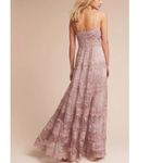 BHLDN Anthropologie  Joni Dress Pink & White Striped Sleeveless Lace Maxi Size 2 Photo 1
