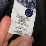 H&M  3/4 Sleeve Western/Indian Print Top EUC Sz 8 Cotton Blue White Floral Photo 6