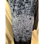 Entro  Velvet Mesh Long Sleeve Gown Maxi Dress Blue Size L Evening Formal Holiday Photo 4