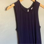 Deletta  Shirt Womens L Sleeveless Black Tunic Tank Ruffle Back Detail Small Photo 5