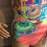 Anne cole  Beach Print 1 Piece Strapless Swimsuit S Photo 7
