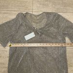 Moon River  Womens Top Size M Tank Lining Adjustable Straps Gold Sparkle Metallic Photo 3