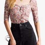 Ted Baker Britani Cotton Ubar Fitted Top in Pink Multi Forest Animal Size 1 Photo 0