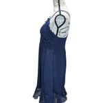 Davi & Dani  Navy Blue Lace Crochet Flowy Dress‎- Size Small Photo 2
