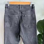 ASOS High Rise Farleigh 'Slim' Mom Distressed Denim Jeans Washed Black Size 26 Photo 4