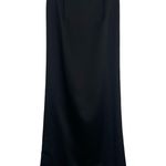 Jessica McClintock Vintage Jessica McClintok Victorian Goth Back Slit Satin Side Zip Maxi Skirt 6 Photo 0