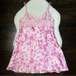 Morgan Taylor Intimates Pink Floral Rose Satin Lace Lingerie Nightie Slip Dress Photo 4
