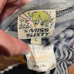 Miss Sixty Vintage Y2k Tee Short Sleeve Muscle Striped Print Velvet Graphic Photo 4