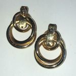Vintage Chic Gold Triple Chunky Retro Hoop Earrings Photo 3