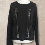 See You Monday  Black Distressed Laser Cut Sweatshirr Photo 0