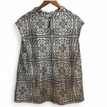 Loft  Black and White Cowl Draped Neck Sleeveless Blouse 
XL Photo 1