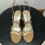 White House | Black Market  metallic gold heels Photo 1