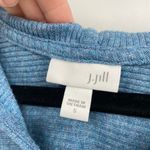 J.Jill  Blue Hooded Ribbed Knit Tunic Sweater Size S Photo 1