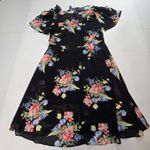 LPA  Button Up Midi Dress in Midnight Roses XL Photo 12