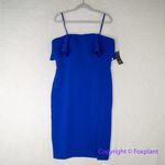 New! Aidan Mattox royal blue‎ strapless ruffle top, US size 14 Blue Photo 4