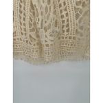 Solitaire  Cream Crochet Lace Short Sleeve Top Size Small Boho Festival Sheer Photo 2