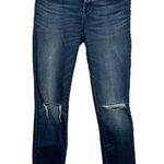 Madewell Skinny Skinny Jeans Distressed Ripped Knees High Rise Dark Wash 26" Photo 0