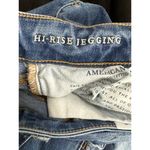 American Eagle  Super Stretch X Hi-Rise Blue Denim Jeggings Women's Size 0 Long Photo 6