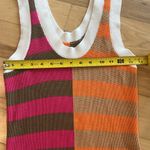 New Maxi Dress Sweater Colorblock Striped Mod Pink Photo 8