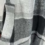Gray Black White Checked Pattern Duster Coat Cardigan Size 0XL Photo 2