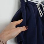 Aerie Womens Navy Blue High Waist Sweat Shorts Drawstring Waist Size XS Pockets Photo 2