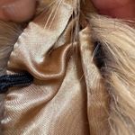 Faux Fur Vest SZ M/L Brown Tan Mob Wife Fury Fuzzy Pockets Size M Photo 5