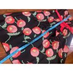 ANNA SUI for ANTHROPOLOGIE Papaver Poppy Print Silk Dress Empire Waist Size 2 XS Black Photo 6