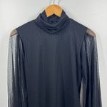 Sanctuary Women XS Black Midnite Hour Mesh Long Sleeve Dark Romantic Vampire Top Photo 1