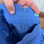 J. McLaughlin  Cameron Skirt 4‎ NWT $158 Scalloped Solid Vista Blue Solid Knee Photo 3