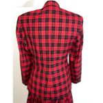 Women’s 100% Wool Red Vintage Pleated Skirt Suit Set 2 Photo 10