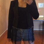 ZARA  faux suede fringe jacket. Xs Photo 3