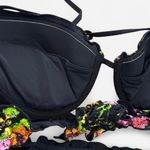 None Vintage y2k floral romantic boho scrunch ruffle trim push up bikini set sz 4 Photo 5