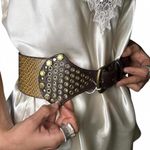 Women's Gold and Cream Belt Photo 1