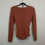 Bardot NWT  Copper Maxwell Long Sleeve Cut‎ Out Knit Top Size L Photo 5