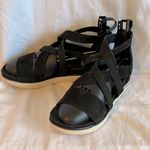 Eileen Fisher Skill Tumbled Nubuck Leather Strappy Sneaker Sandal Photo 1