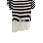Derek Lam  10 Crosby‎ Tee Boxy Short Sleeve Stripe Layered Navy Blue White Large Photo 7