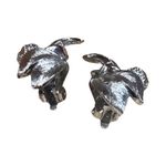 New Mid Century Lisner Silver Tone Clip On Earrings Designer Costume Jewelry Photo 4