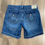 True Religion 7” Release Hem Cotton Denim Blue Jean Shorts Size 25 Photo 1