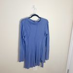 Free People  We The Free Full Swing Tunic Size L Blue Long Sleeve Distressed New Photo 2