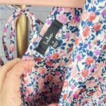 Lulus floral silky babydoll mini dress w/ tie back size small Pink Photo 6