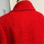 ZARA New Women Red Textured Wool Blend Christmas New Year Coat Size Medium Photo 13