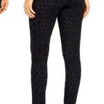 Johnny Was  Pull On Spring Floral Eyelet Leggings Black pants boho embroidered M Photo 1