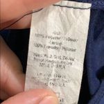 Poema  Womens Blouson Dress Long Drape Sleeve Silky Pullover Navy Blue Large Photo 6