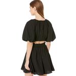 Moon River Black Bubble Sleeve Back Cutout Mini Dress Size Large Photo 1