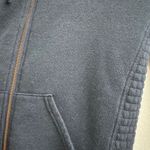 Aviator Nation  Navy Blue Full Zip Up Quilted Moto Hoodie Women’s Size XS Photo 2