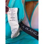 La Blanca  Womens Island Goddess Halter Tankini Top size 16 turquoise Photo 3