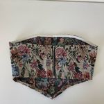 SheIn EUC |  women’s floral stitch embroidered pointed bandeau‎ tube top small Photo 3